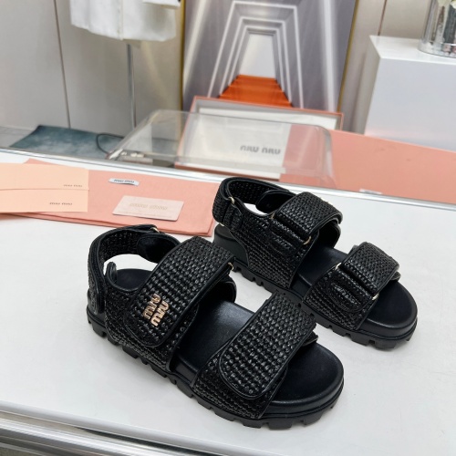 Replica MIU MIU Sandal For Women #1212095 $96.00 USD for Wholesale