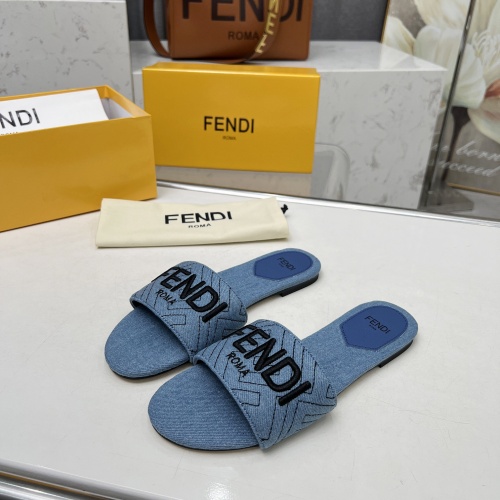 Replica Fendi Slippers For Women #1212098 $80.00 USD for Wholesale