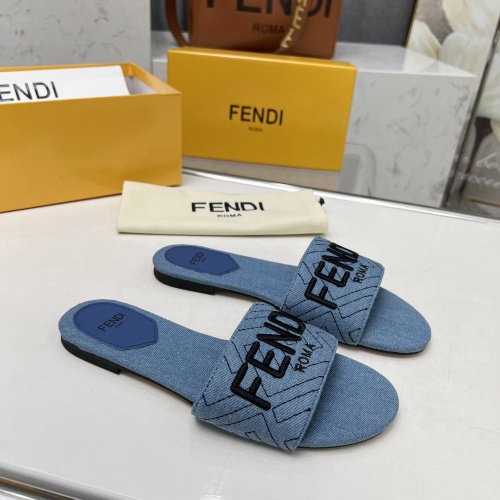 Replica Fendi Slippers For Women #1212098 $80.00 USD for Wholesale