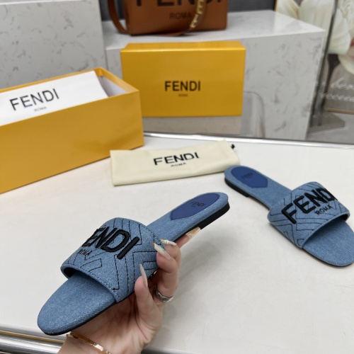 Replica Fendi Slippers For Women #1212098 $80.00 USD for Wholesale