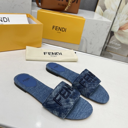 Replica Fendi Slippers For Women #1212100 $80.00 USD for Wholesale