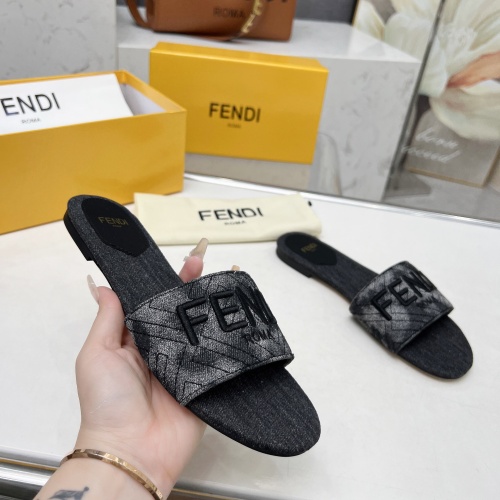 Replica Fendi Slippers For Women #1212101 $80.00 USD for Wholesale