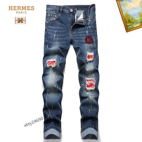 Wholesale Hermes Jeans For Men #1212181 $48.00 USD, Wholesale Quality Replica Hermes Jeans