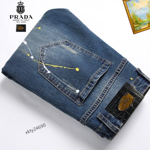 Replica Prada Jeans For Men #1212184 $48.00 USD for Wholesale