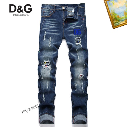 Wholesale Dolce &amp; Gabbana D&amp;G Jeans For Men #1212186 $48.00 USD, Wholesale Quality Replica Dolce &amp; Gabbana D&amp;G Jeans