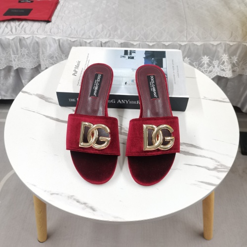 Wholesale Dolce &amp; Gabbana D&amp;G Slippers For Women #1213148 $115.00 USD, Wholesale Quality Replica Dolce &amp; Gabbana D&amp;G Slippers