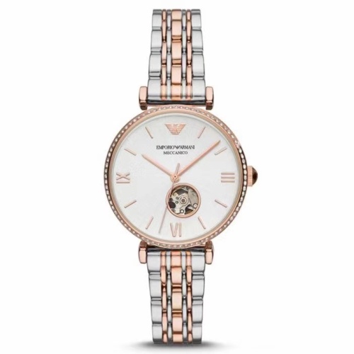 Replica Armani AAA Quality Watches In Rose Gold For Women #1213173 $225.00 USD for Wholesale