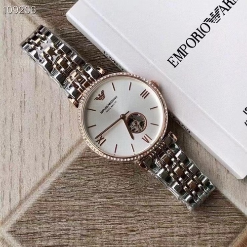 Replica Armani AAA Quality Watches In Rose Gold For Women #1213173 $225.00 USD for Wholesale