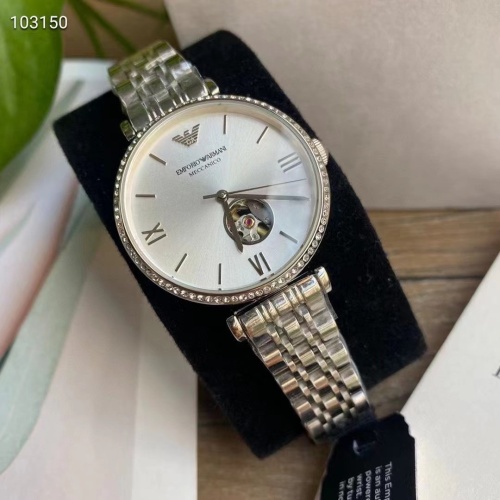 Replica Armani AAA Quality Watches In Silver For Women #1213175 $225.00 USD for Wholesale