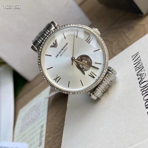 Replica Armani AAA Quality Watches In Silver For Women #1213175 $225.00 USD for Wholesale