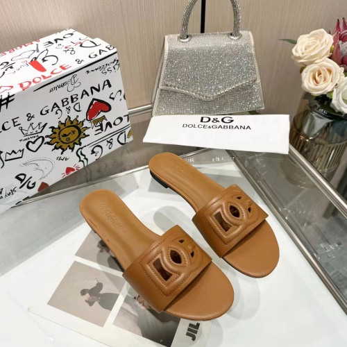 Replica Dolce & Gabbana D&G Slippers For Women #1213199 $80.00 USD for Wholesale