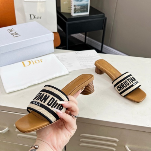 Replica Christian Dior Slippers For Women #1213268 $85.00 USD for Wholesale