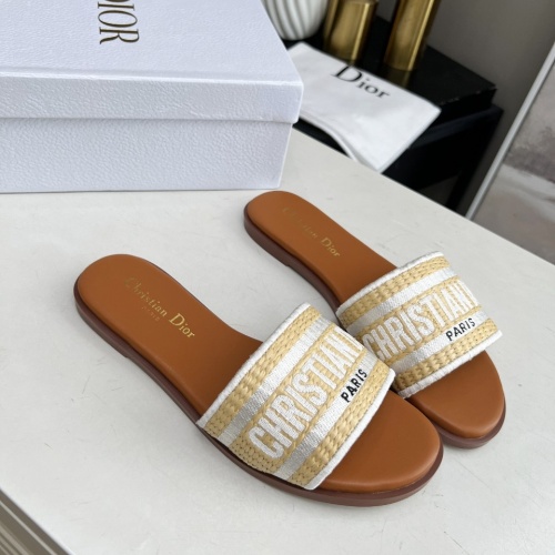 Replica Christian Dior Slippers For Women #1213270 $76.00 USD for Wholesale