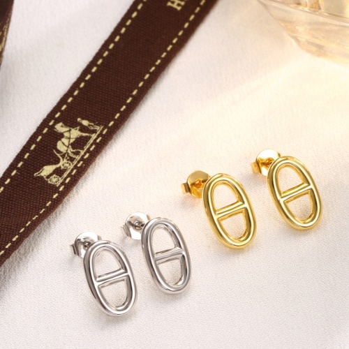 Replica Hermes Earrings For Women #1213596 $23.00 USD for Wholesale