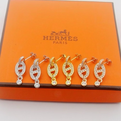 Replica Hermes Earrings For Women #1213892 $25.00 USD for Wholesale