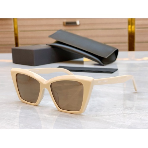 Wholesale Yves Saint Laurent YSL AAA Quality Sunglasses #1214093 $64.00 USD, Wholesale Quality Replica Yves Saint Laurent YSL AAA Quality Sunglasses