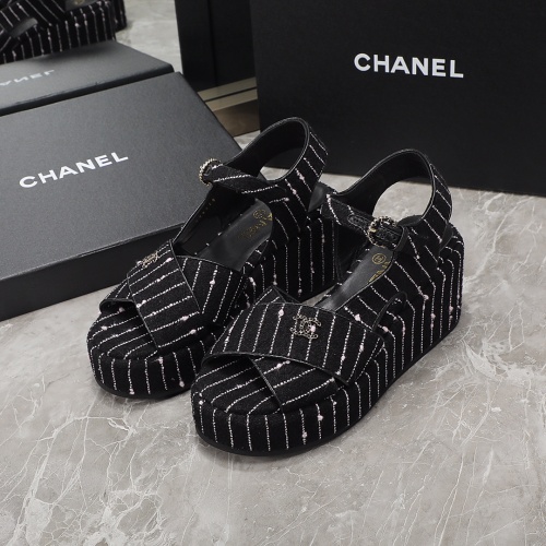 Wholesale Chanel Sandal For Women #1214196 $92.00 USD, Wholesale Quality Replica Chanel Sandal