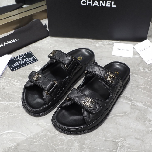 Wholesale Chanel Slippers For Women #1214199 $105.00 USD, Wholesale Quality Replica Chanel Slippers