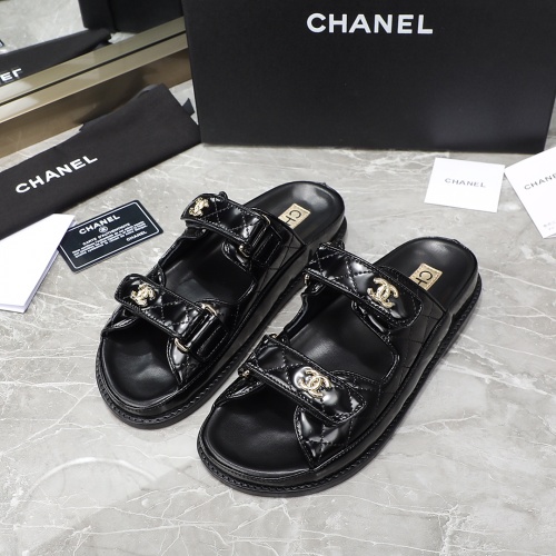 Wholesale Chanel Slippers For Women #1214206 $105.00 USD, Wholesale Quality Replica Chanel Slippers