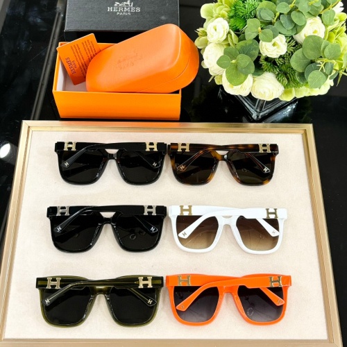 Replica Hermes AAA Quality Sunglasses #1214606 $60.00 USD for Wholesale