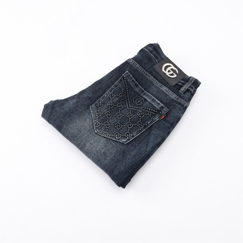 Wholesale Gucci Jeans For Men #1215814 $42.00 USD, Wholesale Quality Replica Gucci Jeans