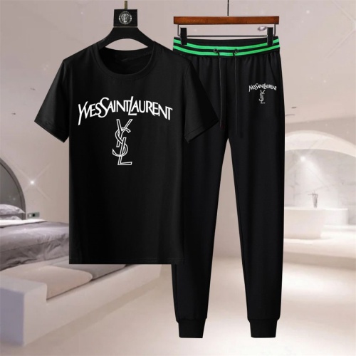 Wholesale Yves Saint Laurent YSL Tracksuits Short Sleeved For Men #1216089 $76.00 USD, Wholesale Quality Replica Yves Saint Laurent YSL Tracksuits