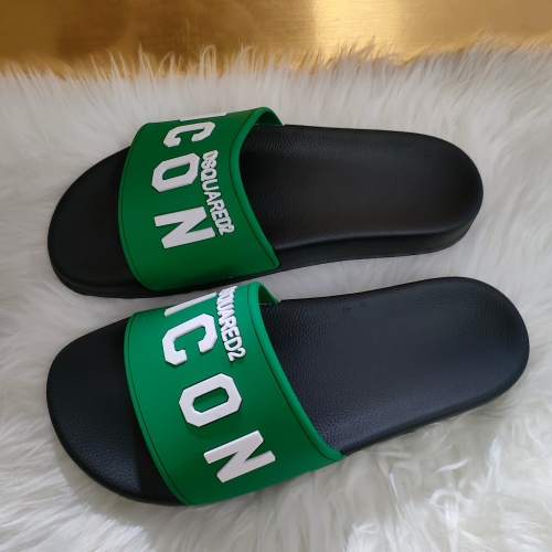 Replica Dsquared Slippers For Men #1216220 $48.00 USD for Wholesale