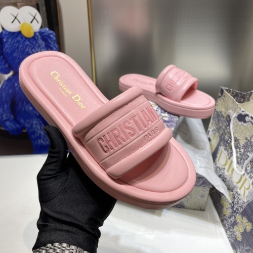 Replica Christian Dior Slippers For Women #1216247 $52.00 USD for Wholesale