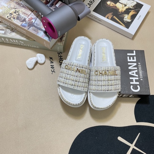 Wholesale Chanel Slippers For Women #1216350 $64.00 USD, Wholesale Quality Replica Chanel Slippers