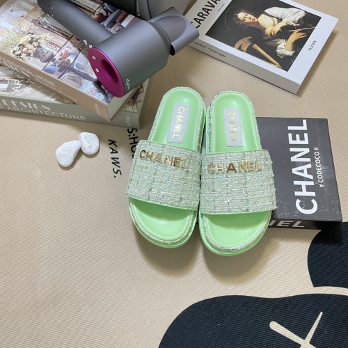 Wholesale Chanel Slippers For Women #1216351 $64.00 USD, Wholesale Quality Replica Chanel Slippers