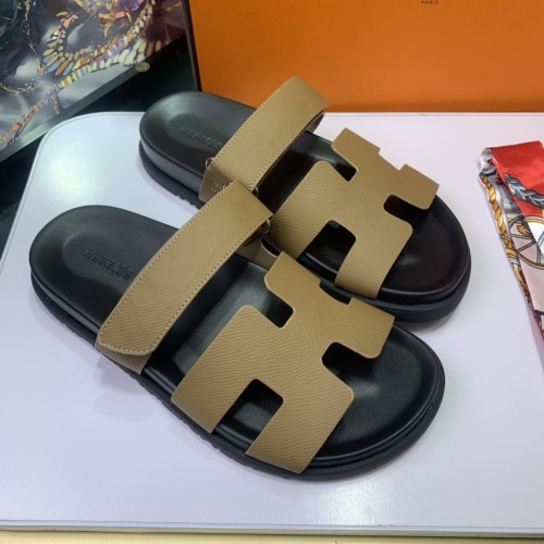 Replica Hermes Slippers For Men #1216615 $72.00 USD for Wholesale