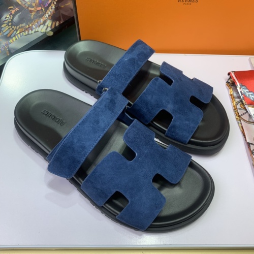 Replica Hermes Slippers For Men #1216634 $76.00 USD for Wholesale