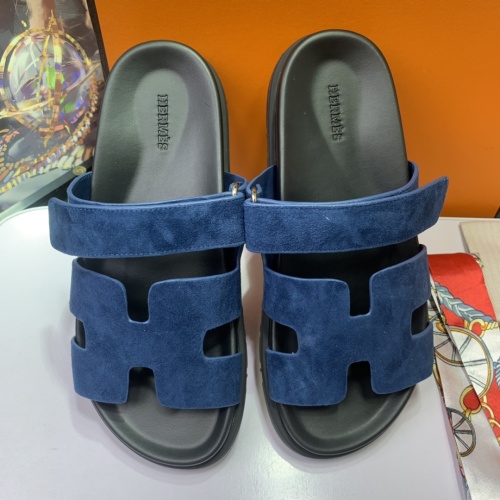 Replica Hermes Slippers For Men #1216634 $76.00 USD for Wholesale