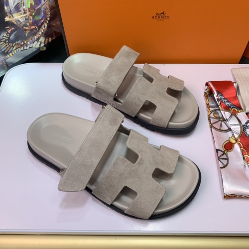 Replica Hermes Slippers For Men #1216657 $80.00 USD for Wholesale