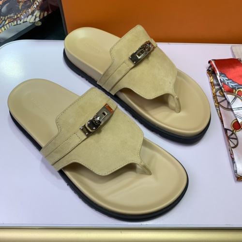 Replica Hermes Slippers For Women #1216667 $76.00 USD for Wholesale