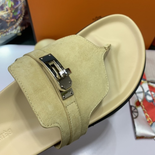 Replica Hermes Slippers For Women #1216667 $76.00 USD for Wholesale