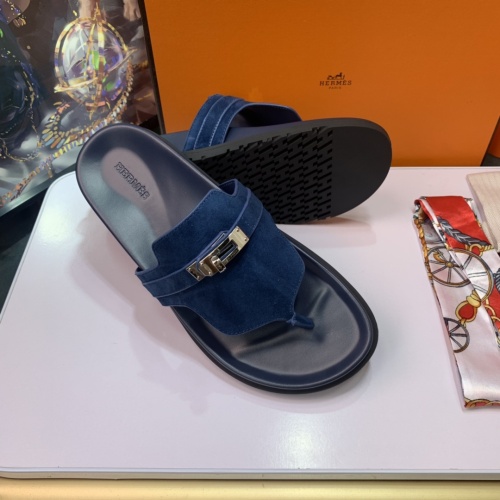 Replica Hermes Slippers For Men #1216670 $80.00 USD for Wholesale