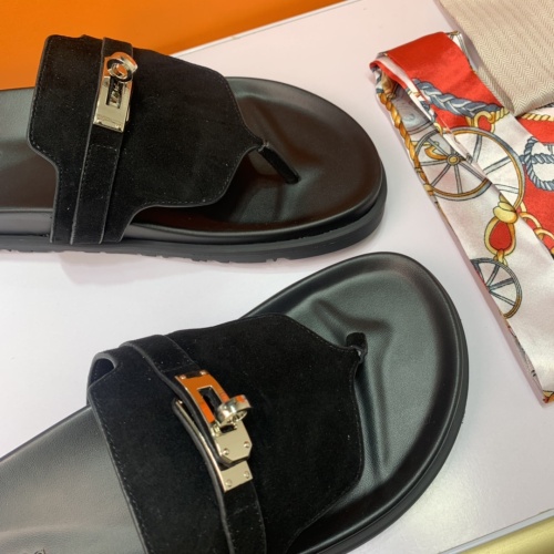 Replica Hermes Slippers For Men #1216674 $80.00 USD for Wholesale