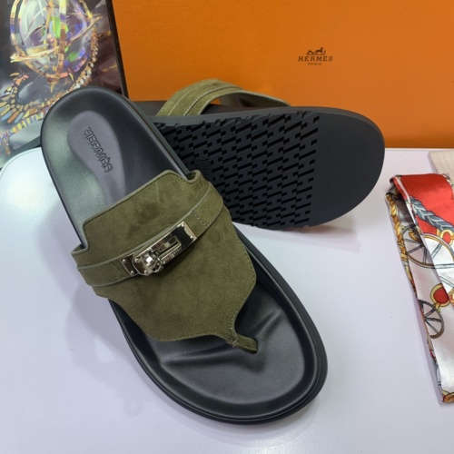 Replica Hermes Slippers For Women #1216680 $76.00 USD for Wholesale