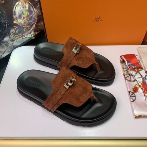 Replica Hermes Slippers For Women #1216682 $76.00 USD for Wholesale