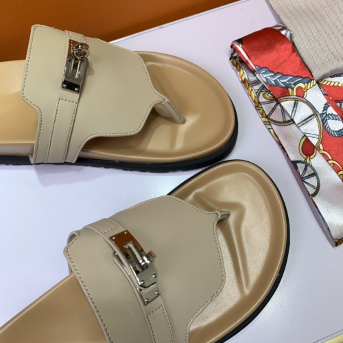 Replica Hermes Slippers For Women #1216686 $76.00 USD for Wholesale