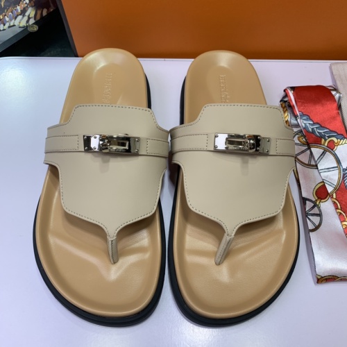 Wholesale Hermes Slippers For Men #1216687 $80.00 USD, Wholesale Quality Replica Hermes Slippers