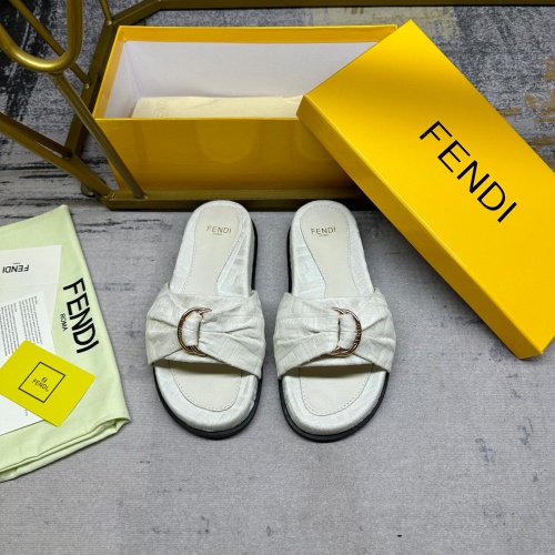 Wholesale Fendi Slippers For Women #1216827 $80.00 USD, Wholesale Quality Replica Fendi Slippers