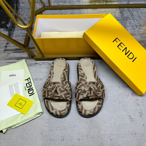 Wholesale Fendi Slippers For Women #1216829 $80.00 USD, Wholesale Quality Replica Fendi Slippers