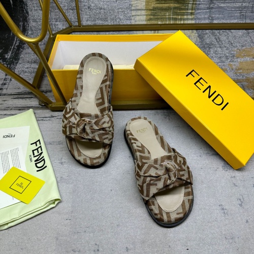 Replica Fendi Slippers For Women #1216829 $80.00 USD for Wholesale