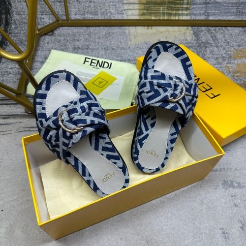 Replica Fendi Slippers For Women #1216835 $80.00 USD for Wholesale