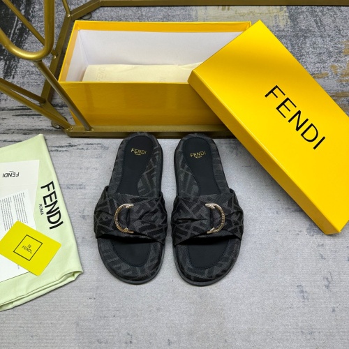 Wholesale Fendi Slippers For Women #1216839 $80.00 USD, Wholesale Quality Replica Fendi Slippers