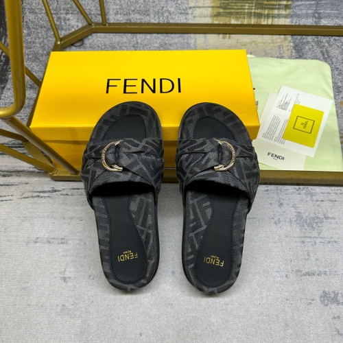 Replica Fendi Slippers For Women #1216839 $80.00 USD for Wholesale