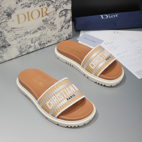 Replica Christian Dior Slippers For Women #1216991 $68.00 USD for Wholesale