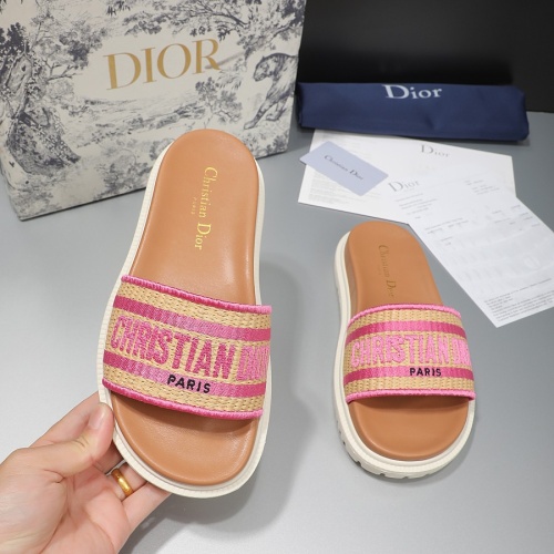 Replica Christian Dior Slippers For Women #1216992 $68.00 USD for Wholesale